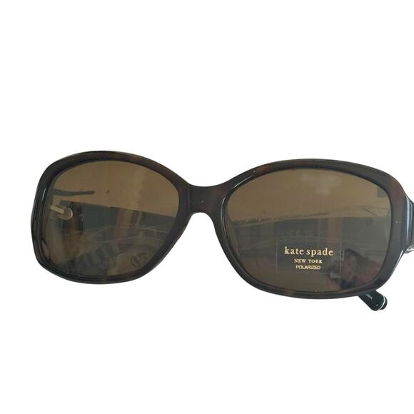 Kate Spade New York Annika/P/S Sunglasses Tortoise/Striped Brown Polarized NWOT - Picture 7 of 12